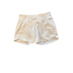 Ivivva By Lululemon White Athletic Running Shorts Girls Size 14 With Zippered Po